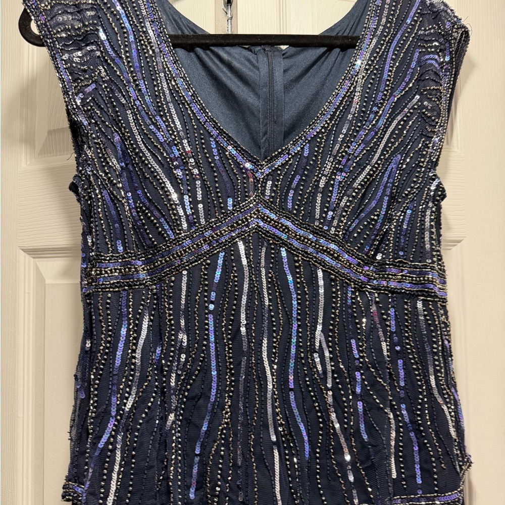 Elegant Beaded Sleeveless Dress